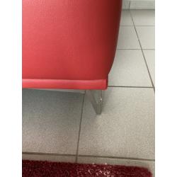 Rode lederen salon