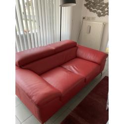 Rode lederen salon