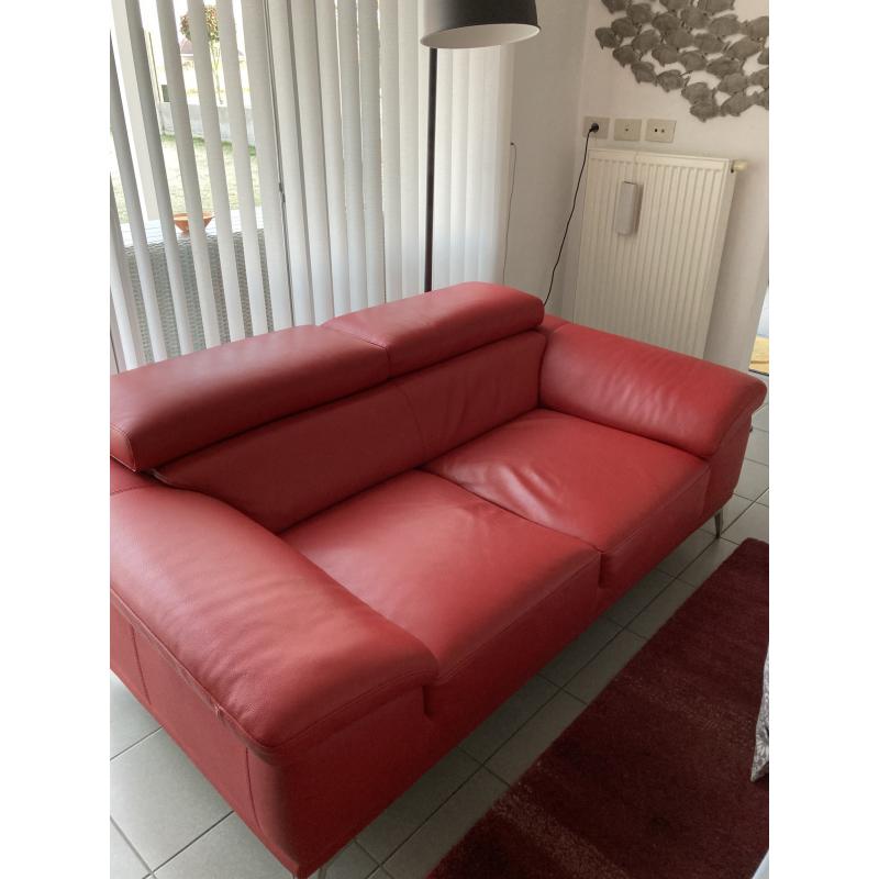 Rode lederen salon