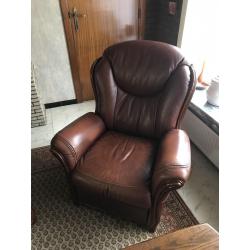 Duurzaam leder salon met salontafel