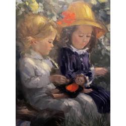 LOUIS VAN DER BEESEN olieverfschilderij 122x122