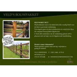Veld's bouwpakket, omheining, weide paddock rijbak