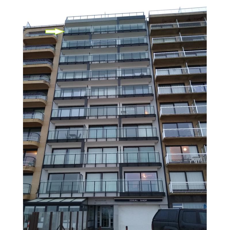 Appartement op zeedijk te Blankenberge met frontaal zeezicht