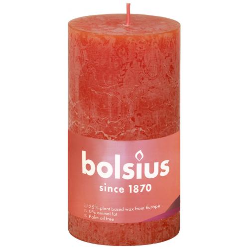 Bolsius rustieke stompkaars earthy orange
