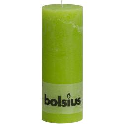 Bolsius rustieke stompkaars 190/68 limoen