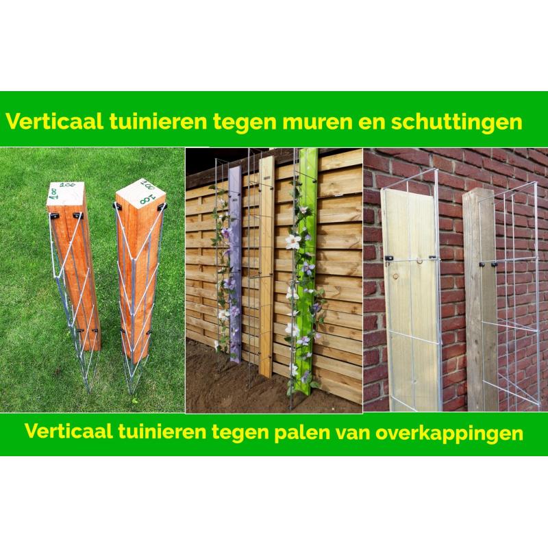 KLIMPLANTEN op terras tegen tuinschermen en tuinschuttingen