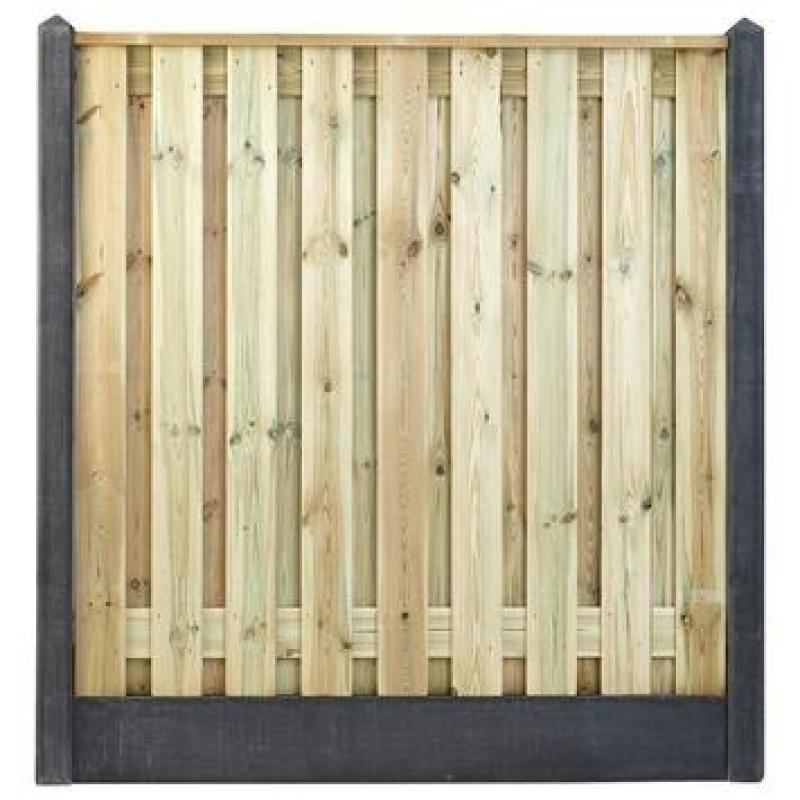 AANBIEDING! Hout/Beton schutting al vanaf €70,- p/m