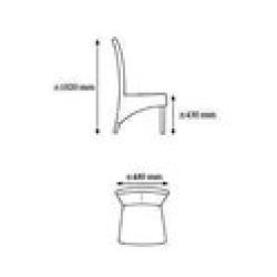 Set living stoelen Leder/Riet