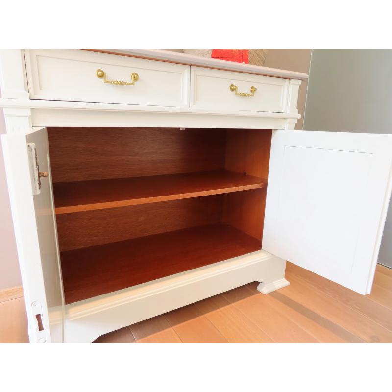 Nieuwe Gerestaureerde Muntgroene Dressoir in Hardhout