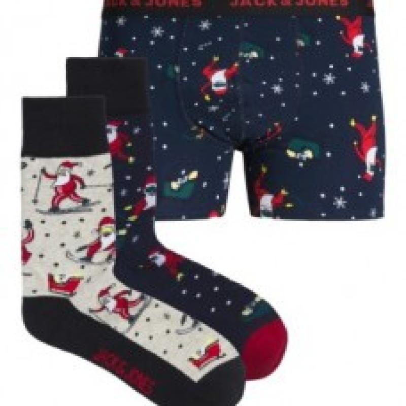 Giftbox merk Jack & Jones. Boxershort en sokken nieuw in verpakking
