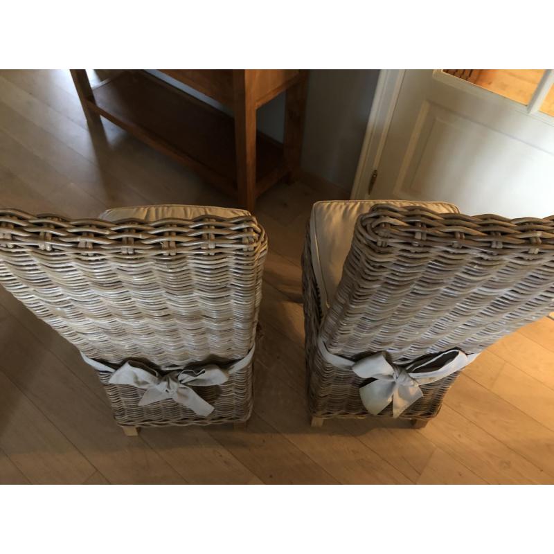 6 landelijke eetkamerstoelen