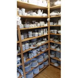 Blauw saks serviesgoed, servies saksisch blau Jager