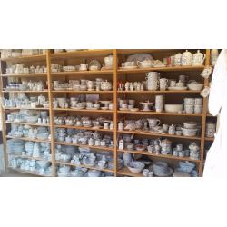 Blauw saks serviesgoed, servies saksisch blau Jager