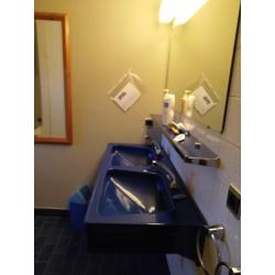 Retro stalen dubbele lavabo