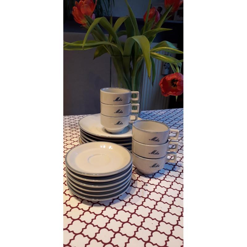 Mokka servies voor 6 personen