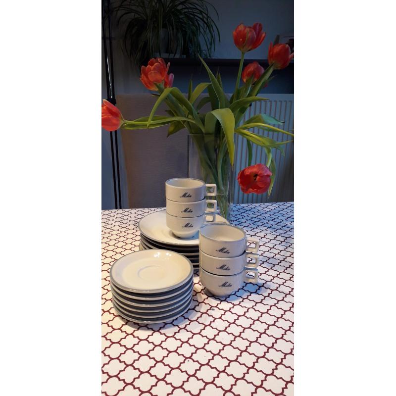 Mokka servies voor 6 personen