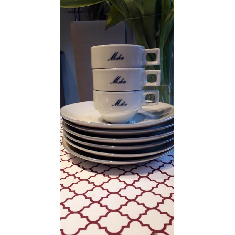Mokka servies voor 6 personen