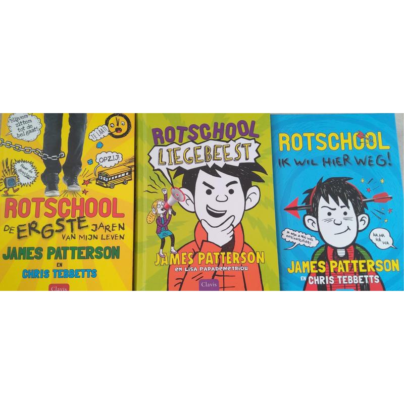 NIEUWE GRAPPIGE BOEKEN VAN Patterson, Rotschool, Robot, Schattenjager, Blauw maar dapper