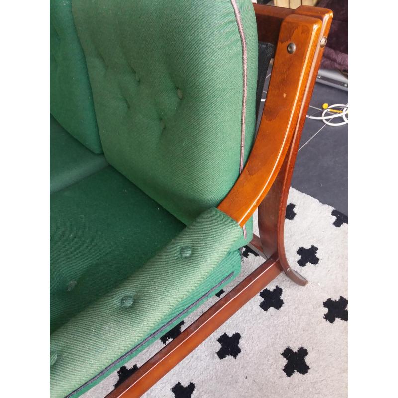 Vintage driezitsbank jaren '60