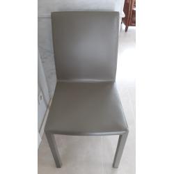 6 stoelen in leder