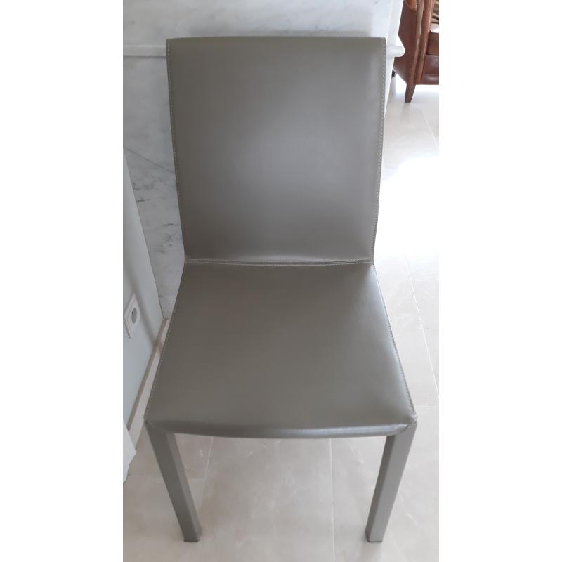 6 stoelen in leder