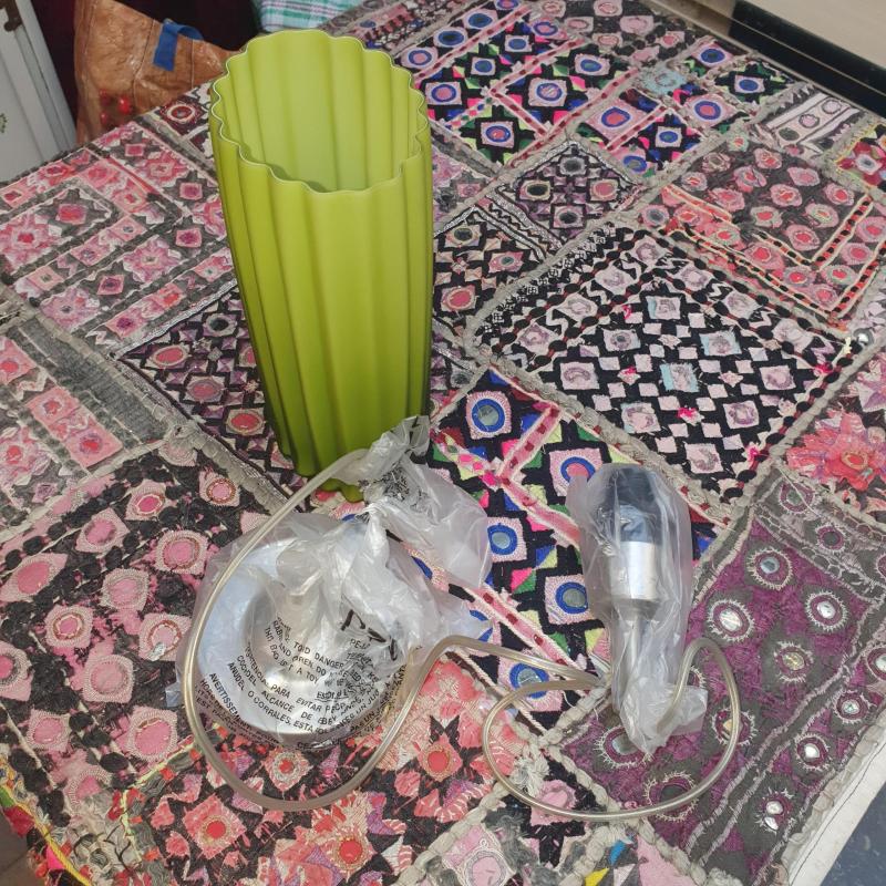 Hanglampen in glas en in mooi groene kleur