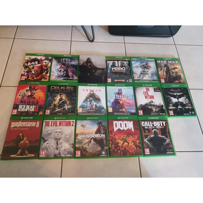 Xbox one x 1TB   1 controller   2 externe hdd's   17 games