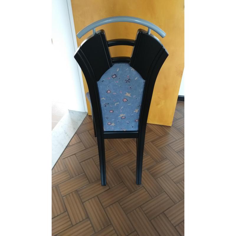 4 stoelen met fluweel stof bekleding