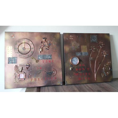 Acryl mixed media schilderij