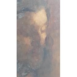 antiek schilderij Christuskop