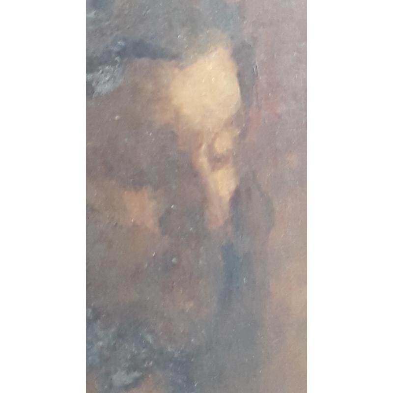 antiek schilderij Christuskop