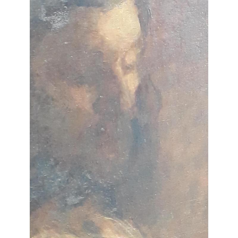 antiek schilderij Christuskop