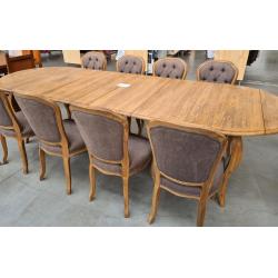 Prachtige landelijke tafel met 8 stoelen