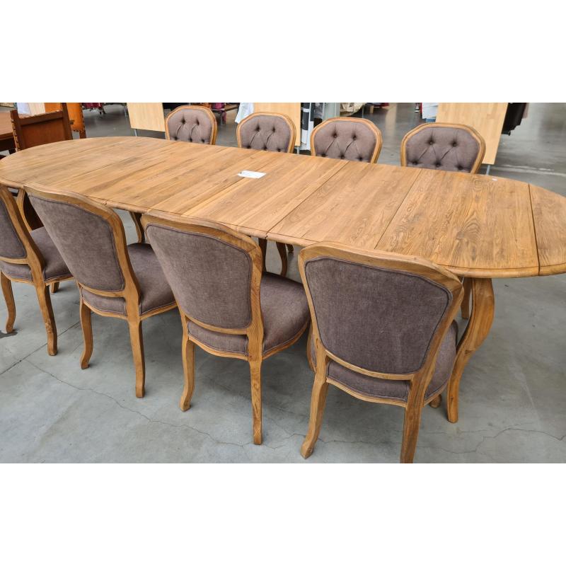 Prachtige landelijke tafel met 8 stoelen