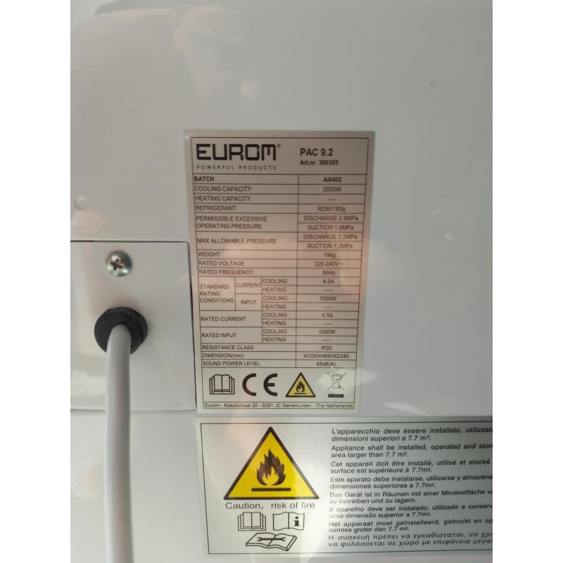 Mobiele airco EUROM PAC 9.2