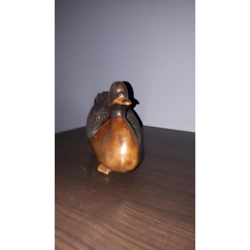 Handgemaakt houten eendjes