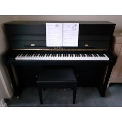 Mat zwarte klassieke buffet piano incl kruk
