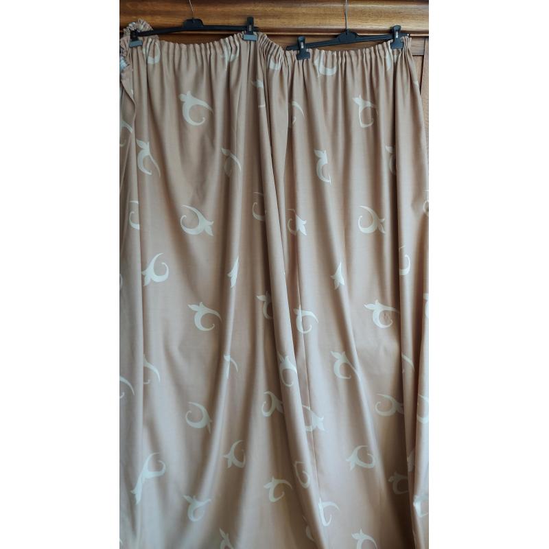Overgordijnen beige/rosé