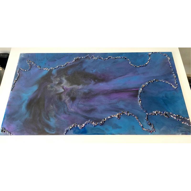 Galaxy schilderij met echte stenen