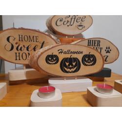 Stencil op decoratie met boomstam