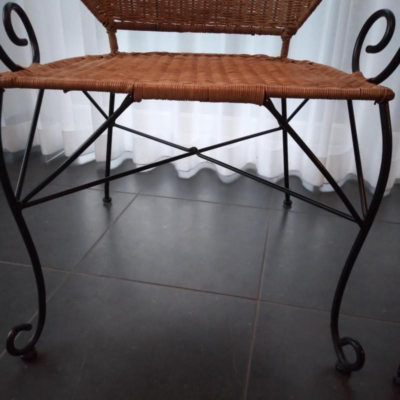 Gietijzer Rieten Kuipstoelen