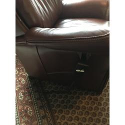 Duurzaam leder salon met salontafel