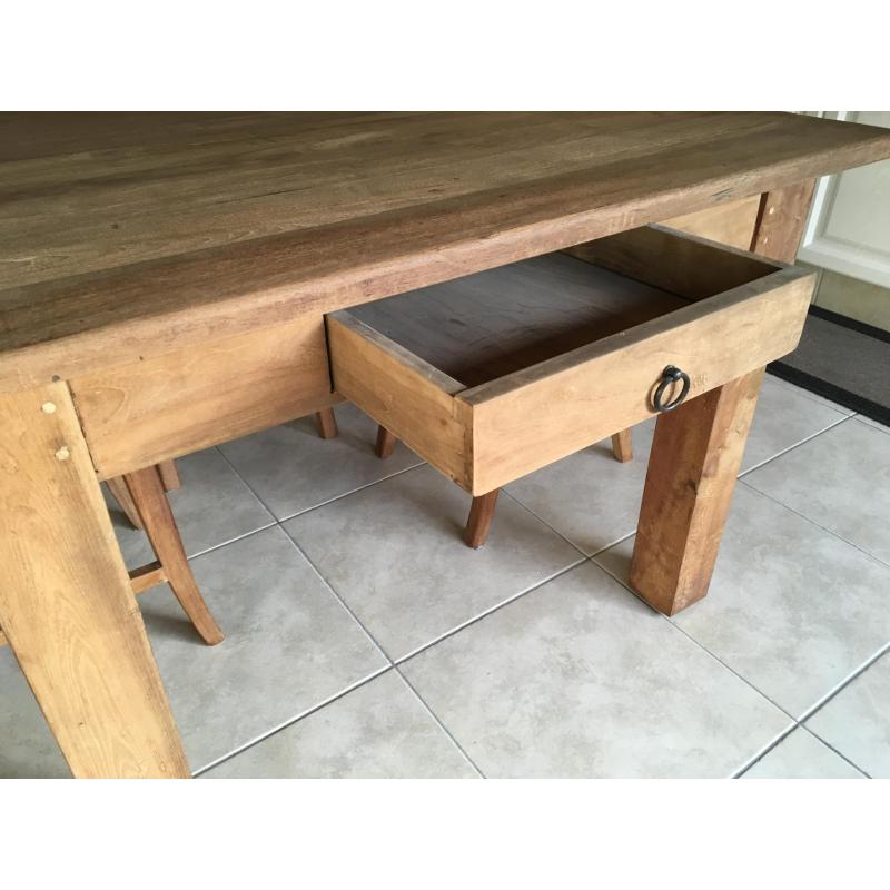 Teak houten tafel en stoelen