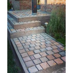Platinnes voor terras Kandla 14 x 14 x 3 - 5 cm Gekliefd Natuurruw Mix