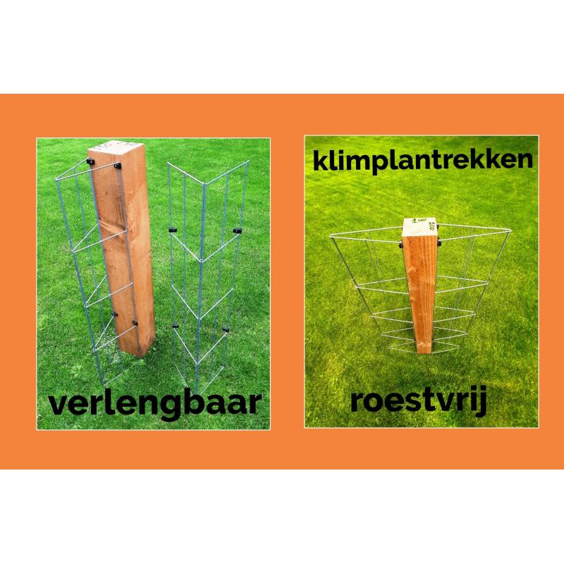KLIMPLANTEN op terras tegen tuinschermen en tuinschuttingen