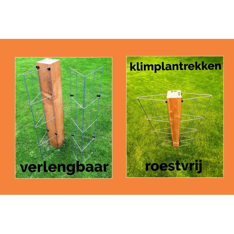 Beplanting langs staanders van een overkapping leiden.