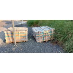 Platinnes voor terras Kandla 14 x 14 x 3 - 5 cm Gekliefd Natuurruw Mix