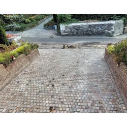 Platinnes voor terras Kandla 14 x 14 x 3 - 5 cm Gekliefd Natuurruw Mix