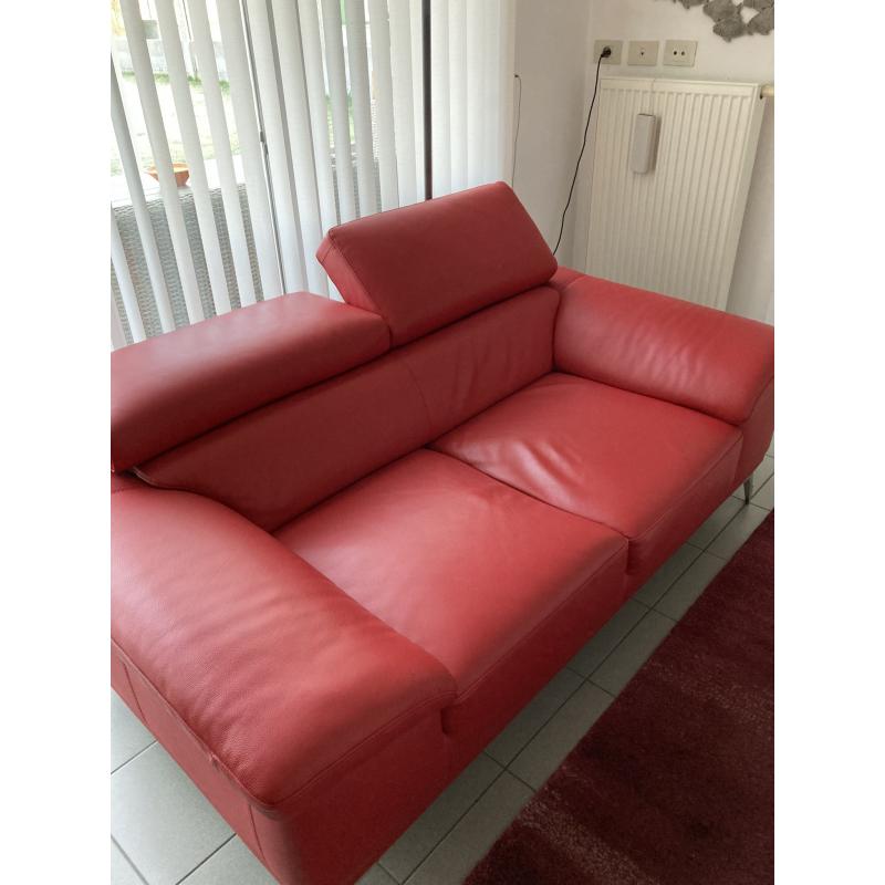 Rode lederen salon
