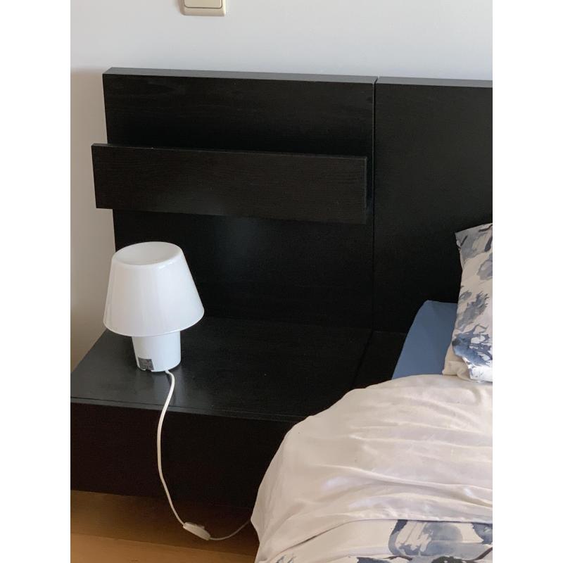 2 persoons bed 1m60 incl matras en kastjes